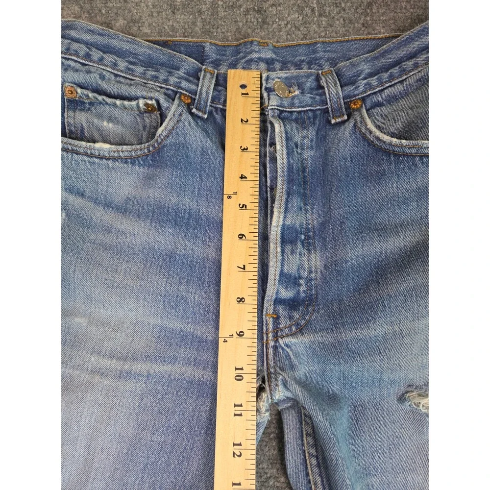 Vintage Levi's 501‎ Jeans Mens 34x34 Blue 80s Made in USA Button Fly Distressed